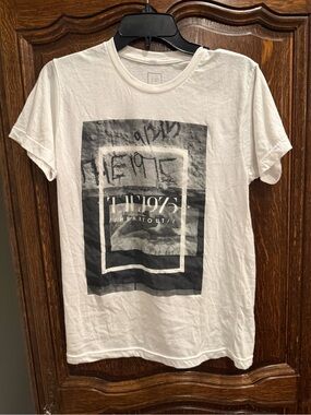 The 1975 Heart Out White Graphic Crew Neck T-Shirt with Black Print